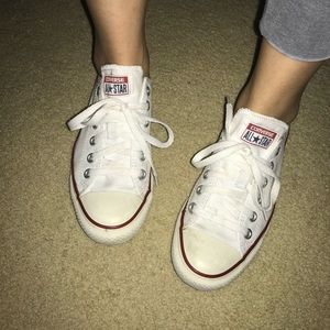 White Chuck Taylors Low Top Converse